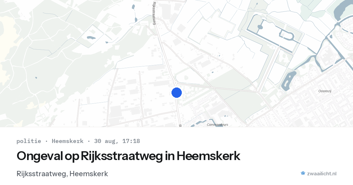 Ongeval op Rijksstraatweg in Heemskerk — 30 aug 2026