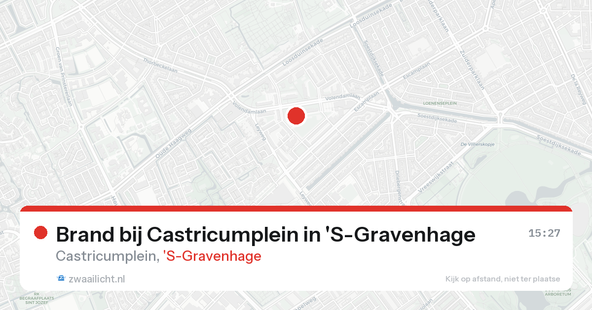 Brand bij Castricumplein in 'S-Gravenhage — 23 aug 2026