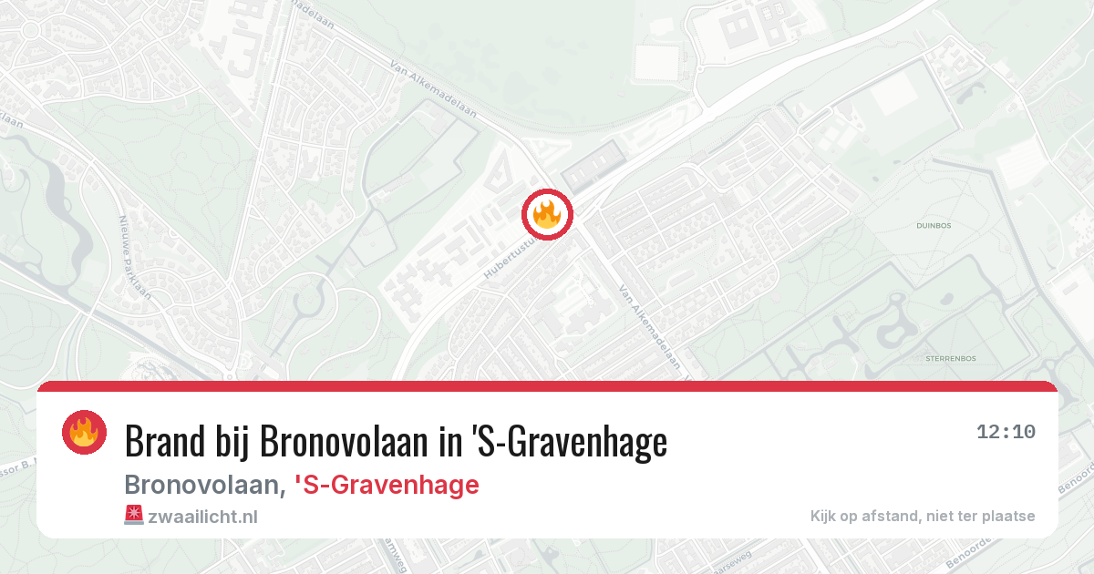 Brand bij Bronovolaan in 'S-Gravenhage — 6 mei 2026