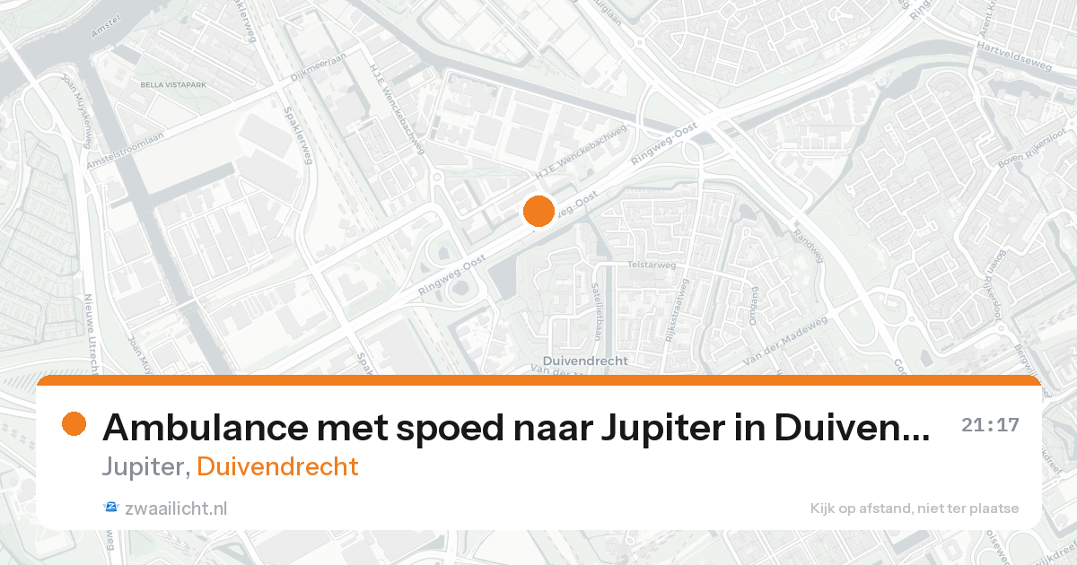 Ambulance met spoed naar Jupiter in Duivendrecht — 18 aug 2026