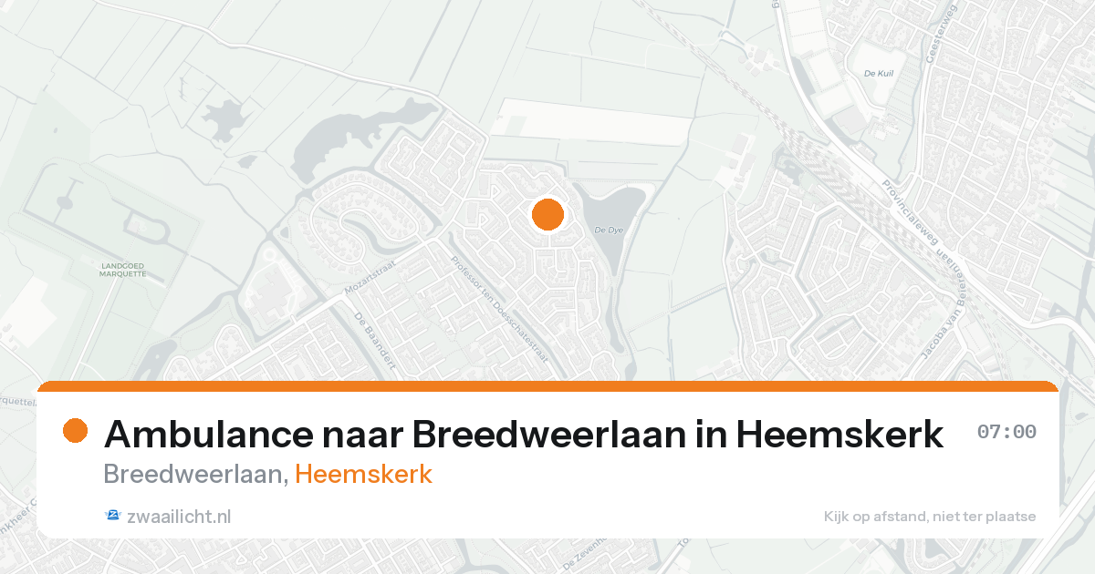 Ambulance naar Breedweerlaan in Heemskerk — 19 aug 2026