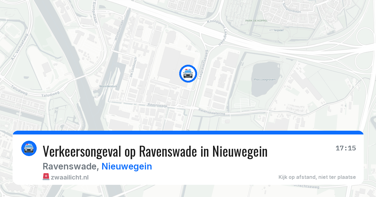 Verkeersongeval op Ravenswade in Nieuwegein — 20 mrt 2026