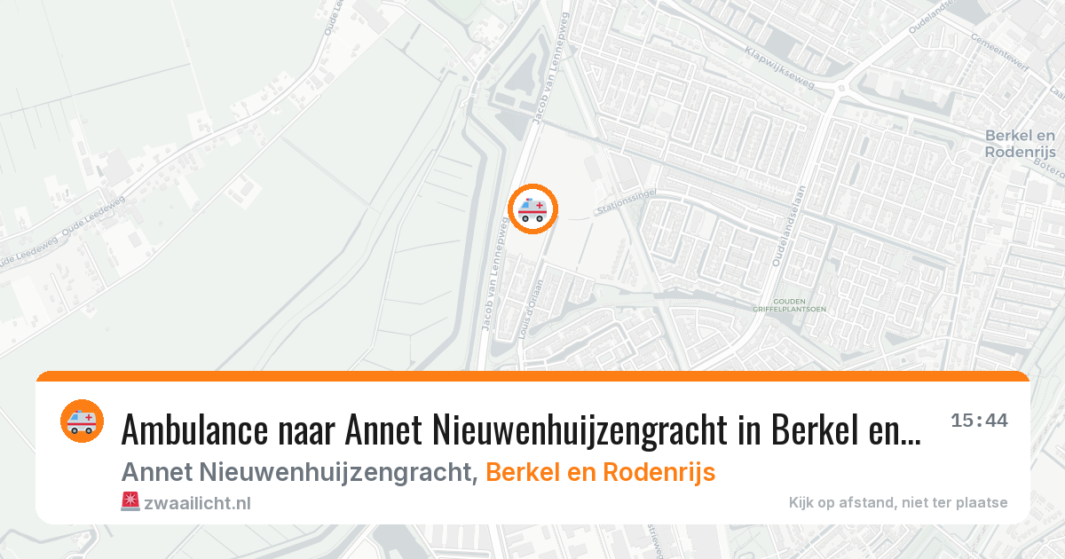 Ambulance naar Annet Nieuwenhuijzengracht in Berkel en Rodenrijs — 30 jul 2026