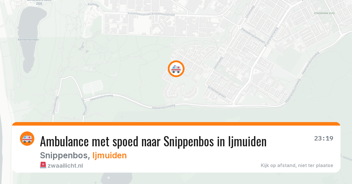 Ambulance met spoed naar Snippenbos in Ijmuiden — 22 mrt 2026