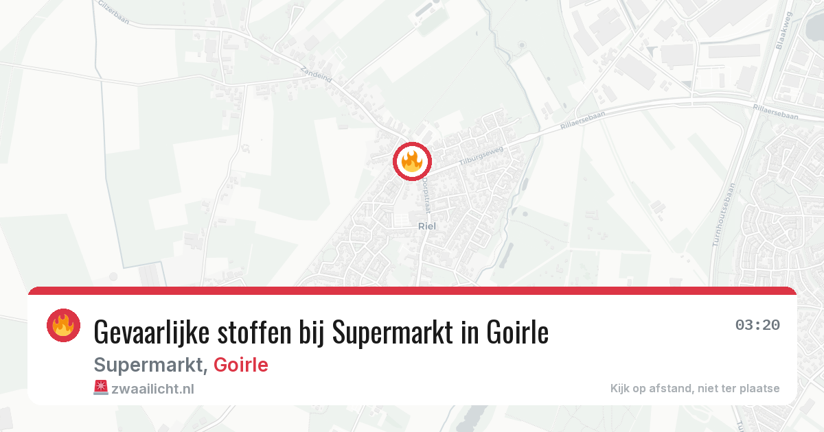 Gevaarlijke stoffen bij Supermarkt in Goirle — 19 jul 2026