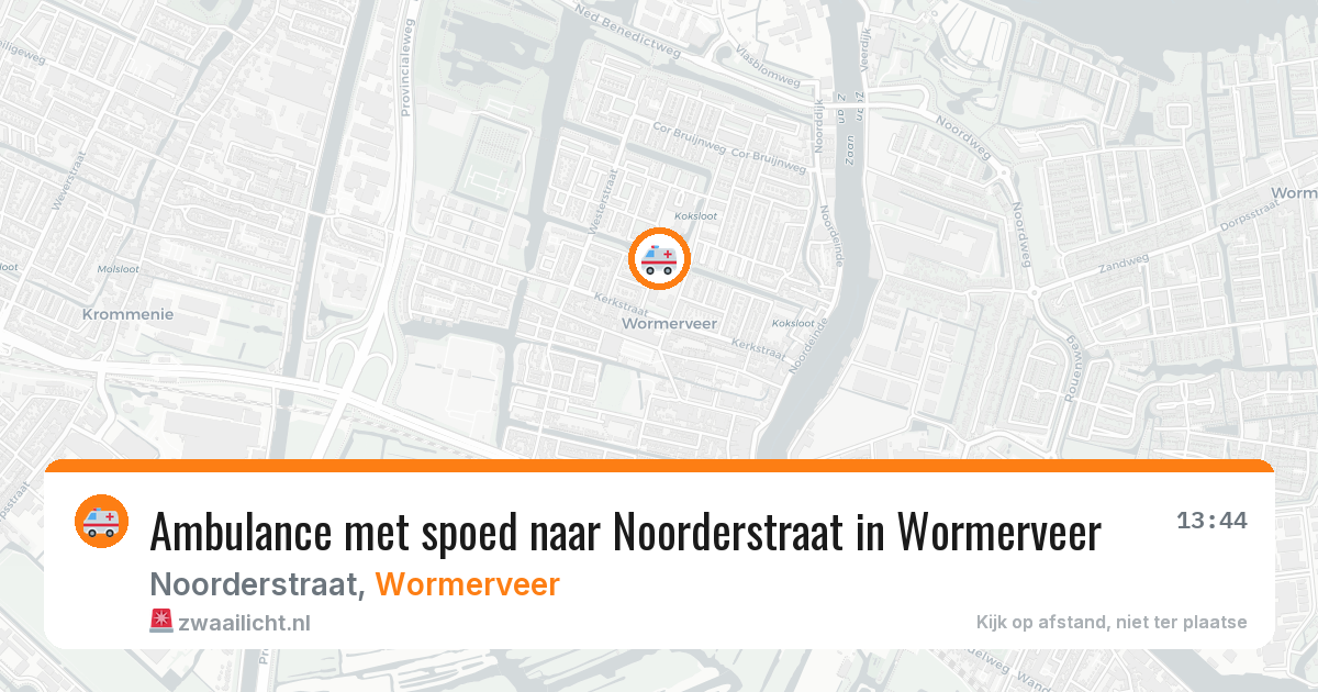 Ambulance met spoed naar Noorderstraat in Wormerveer — 15 mei 2026