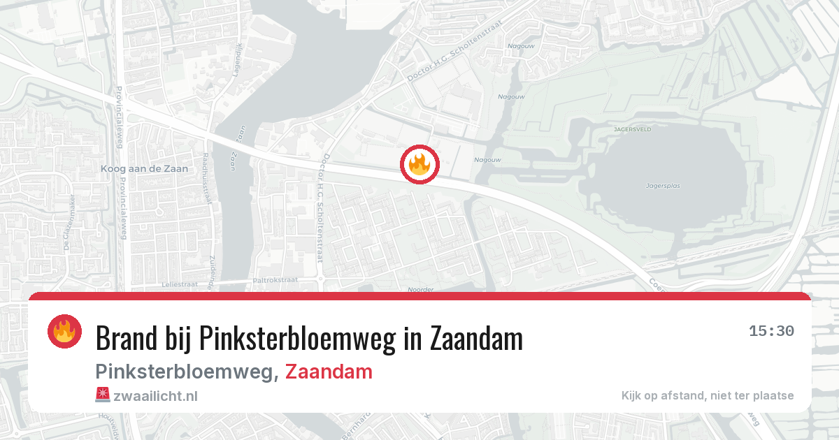 Brand bij Pinksterbloemweg in Zaandam — 23 mei 2026