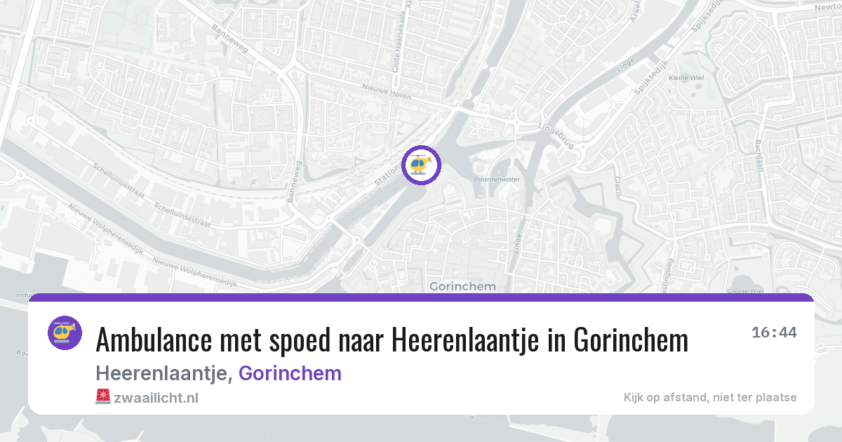 Ambulance met spoed naar Heerenlaantje in Gorinchem — 13 jun 2026