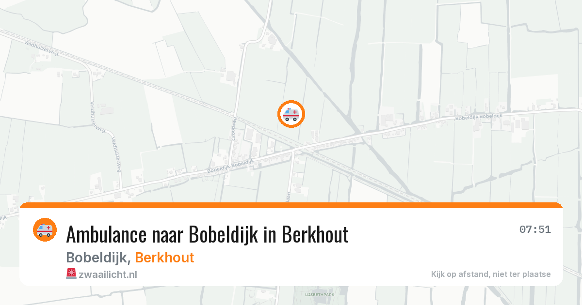 Ambulance naar Bobeldijk in Berkhout — 3 apr 2026