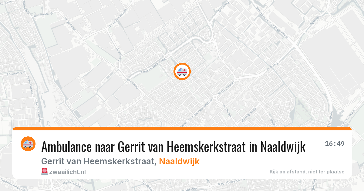 Ambulance naar Gerrit van Heemskerkstraat in Naaldwijk — 20 mei 2026