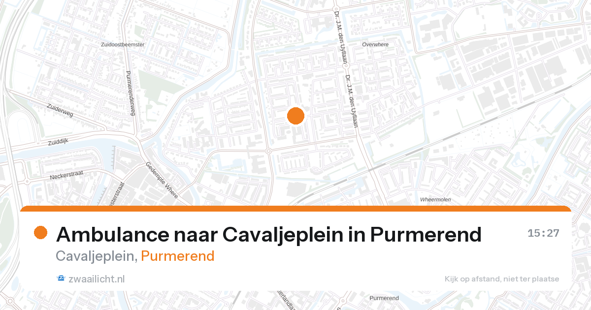 Ambulance naar Cavaljeplein in Purmerend — 18 aug 2026