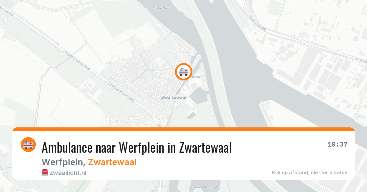 Ambulance naar Werfplein in Zwartewaal — 29 jul 2026