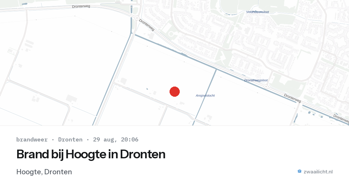 Brand bij Hoogte in Dronten — 29 aug 2026