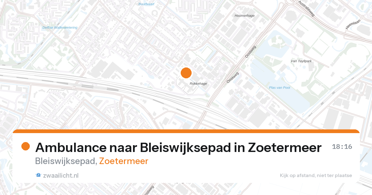 Ambulance naar Bleiswijksepad in Zoetermeer — 28 aug 2026