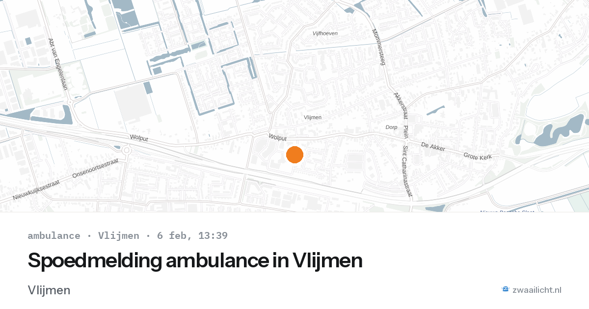 Spoedmelding ambulance in Vlijmen — 6 feb 2026