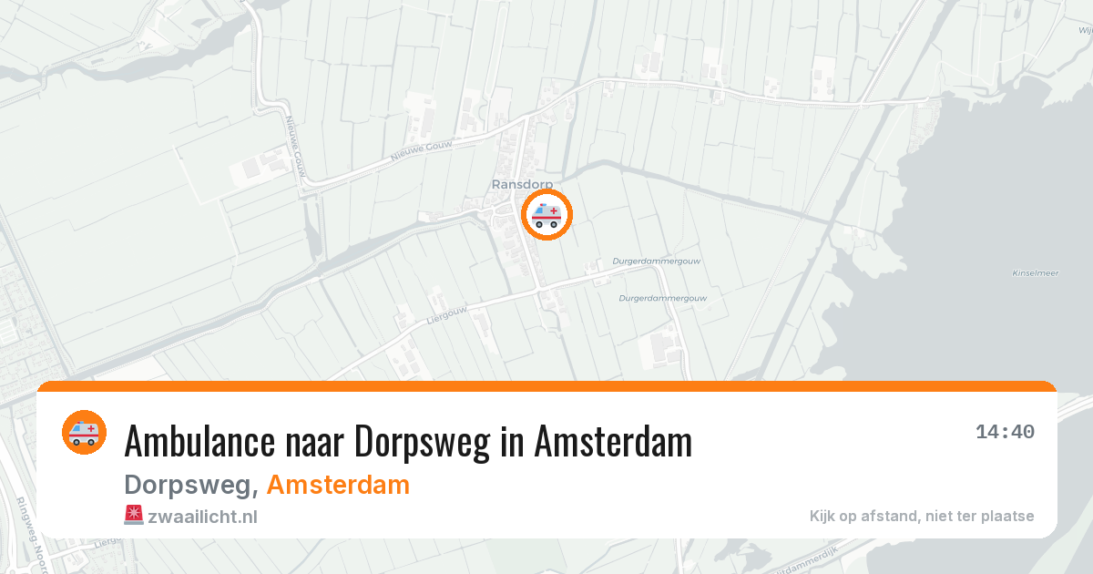Ambulance naar Dorpsweg in Amsterdam — 3 aug 2026