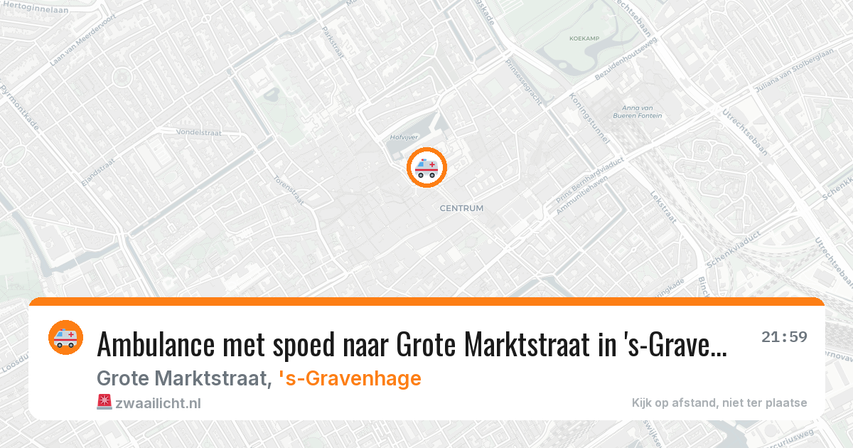 Ambulance met spoed naar Grote Marktstraat in 's-Gravenhage — 17 jan 2026