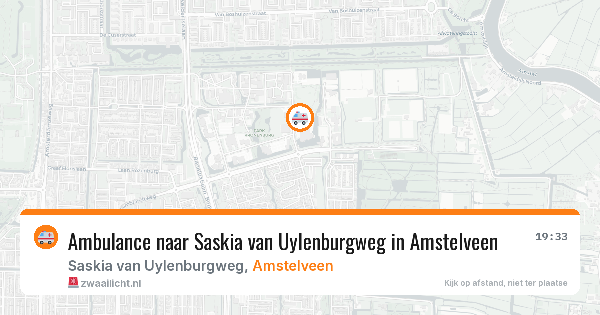 Ambulance naar Saskia van Uylenburgweg in Amstelveen — 11 aug 2026