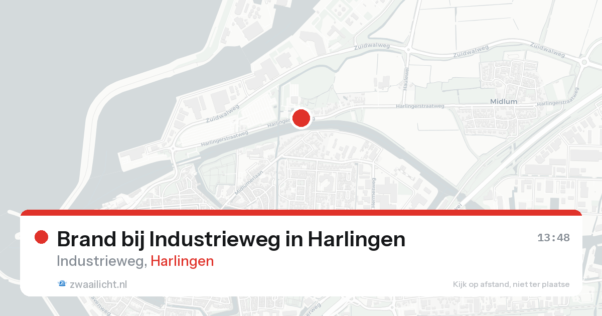 Brand bij Industrieweg in Harlingen — 14 apr 2026