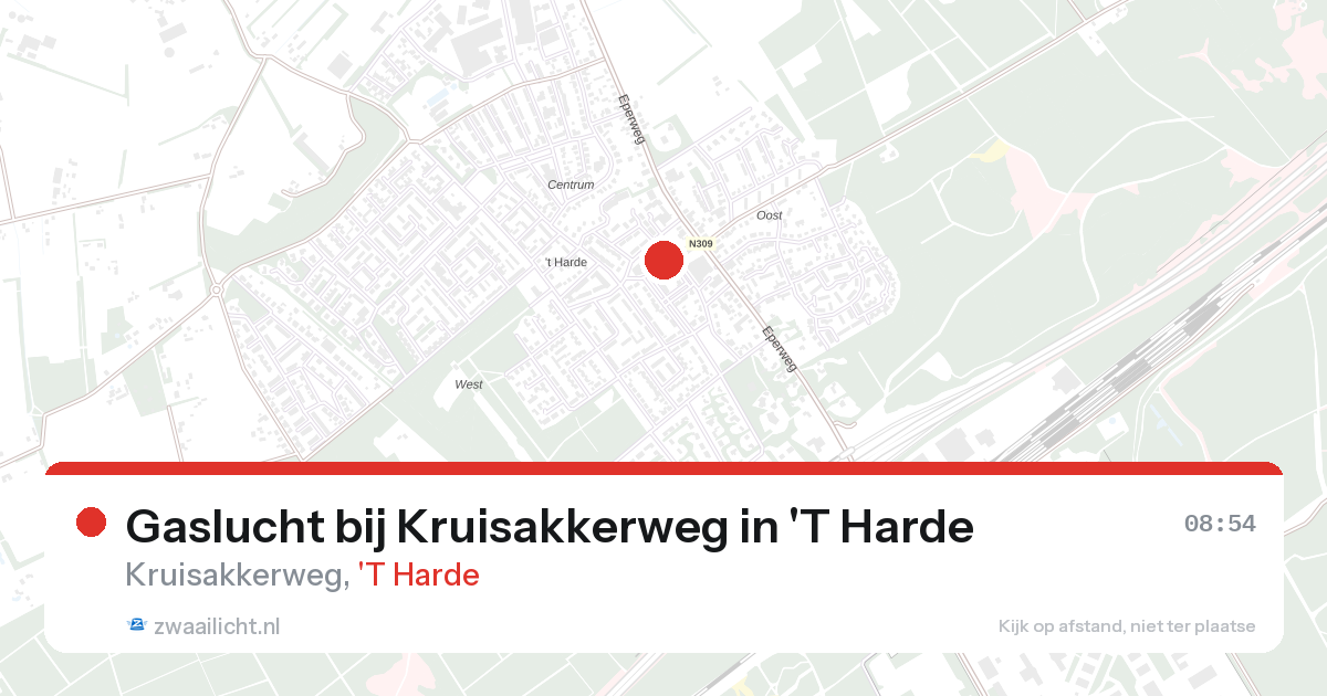 Gaslucht bij Kruisakkerweg in 'T Harde — 26 aug 2026