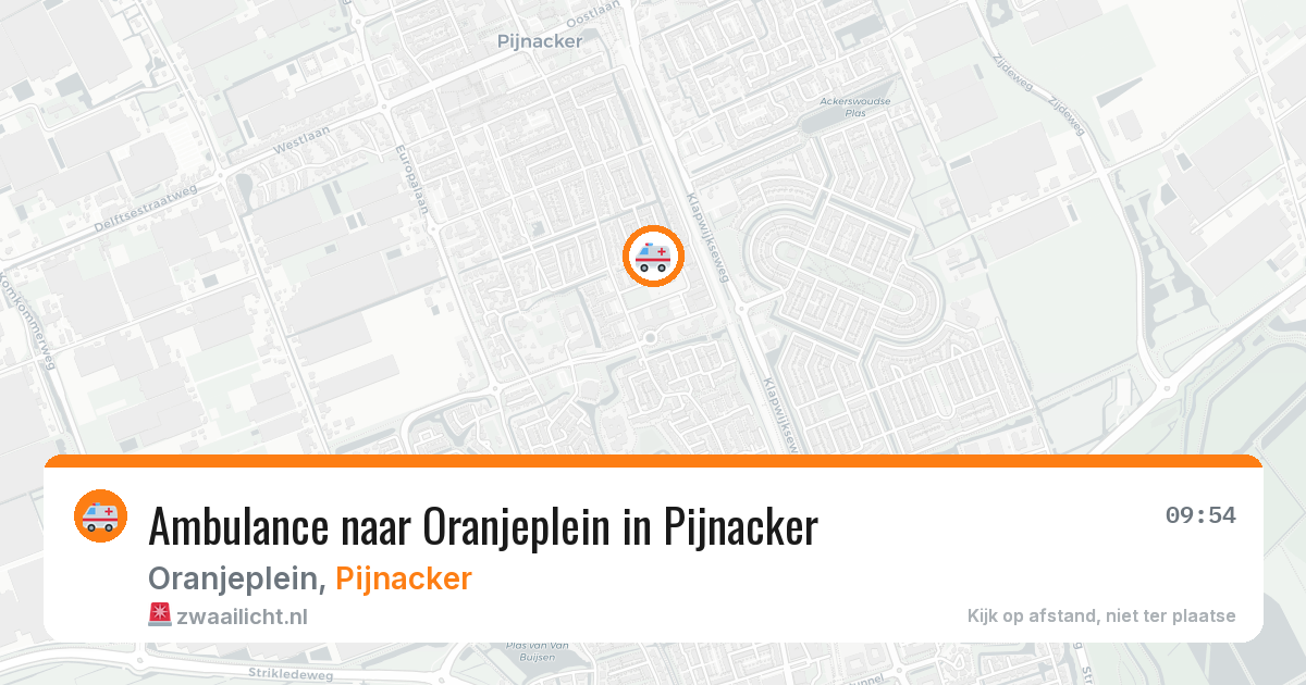 Ambulance naar Oranjeplein in Pijnacker — 25 feb 2026