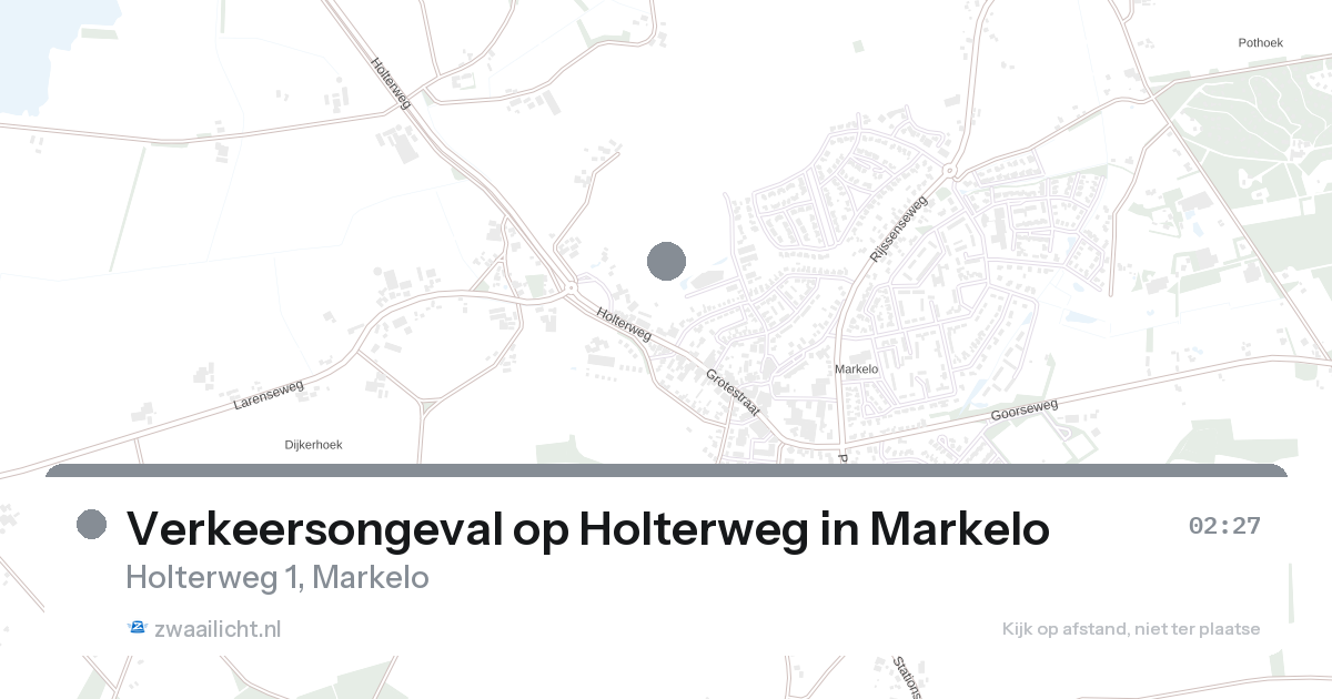 Verkeersongeval op Holterweg in Markelo — 1 feb 2026