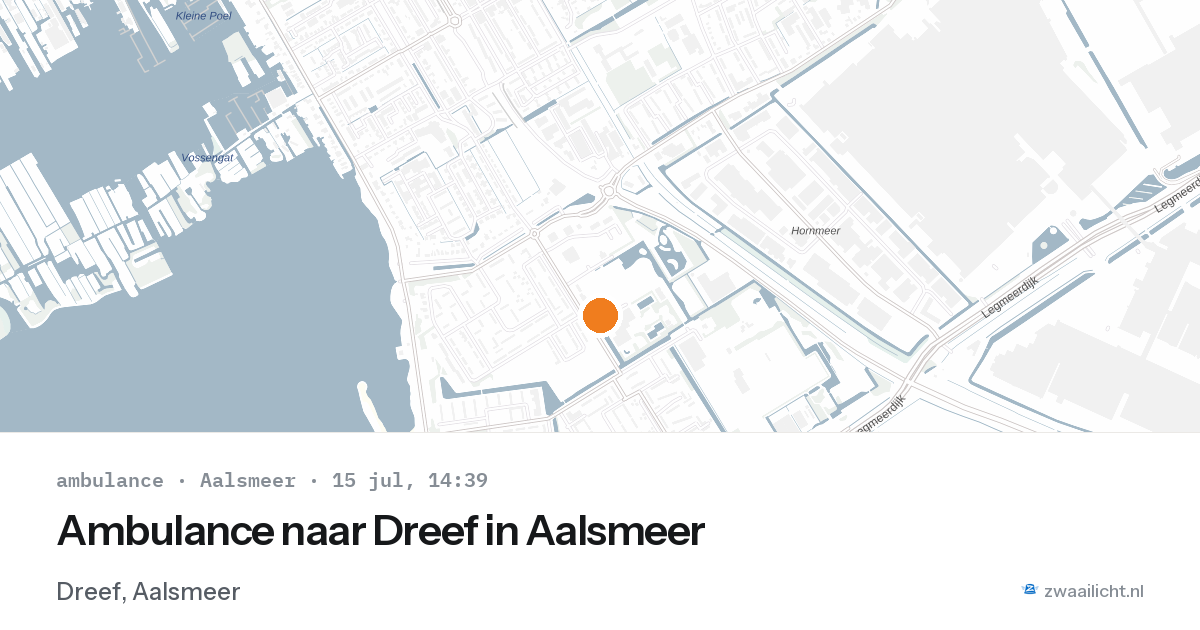 Ambulance naar Dreef in Aalsmeer — 15 jul 2026