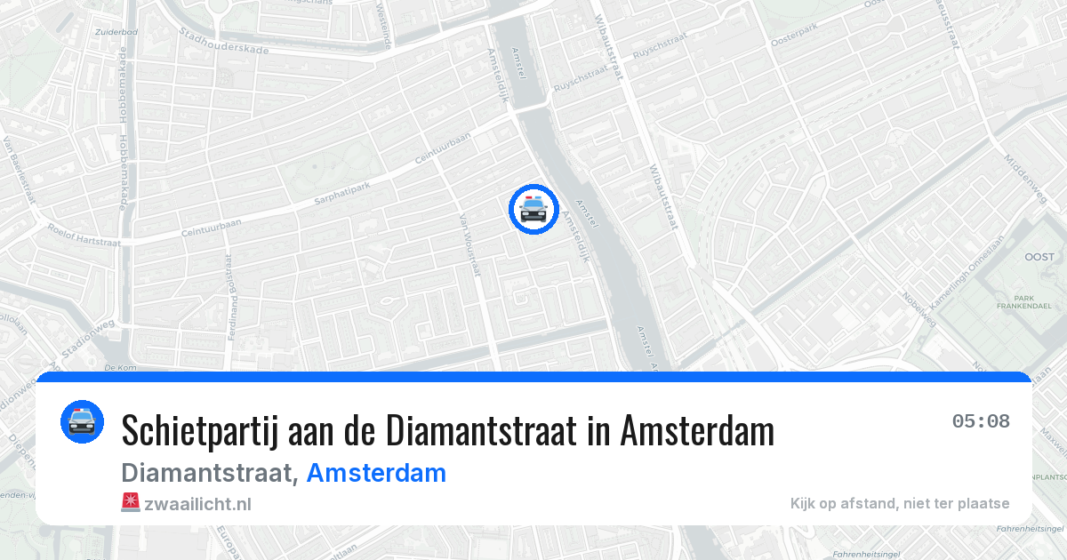 Schietpartij aan de Diamantstraat in Amsterdam — 29 apr 2026
