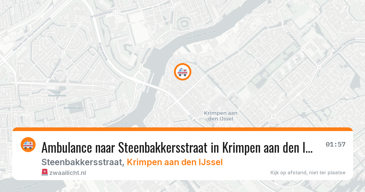 Ambulance naar Steenbakkersstraat in Krimpen aan den IJssel — 5 aug 2026