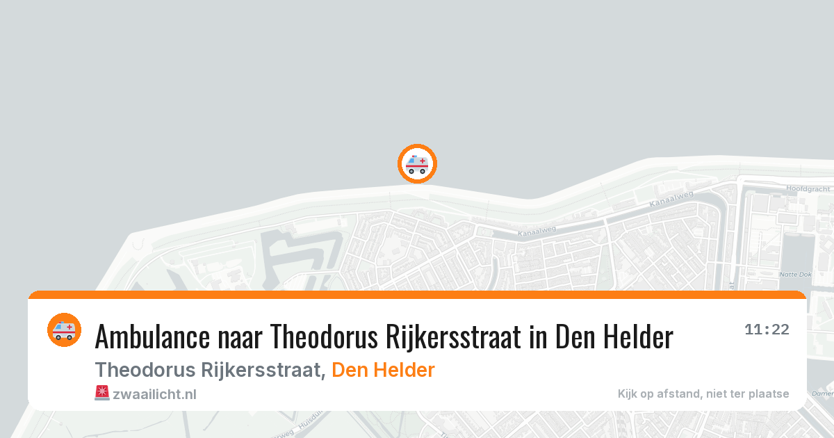 Ambulance naar Theodorus Rijkersstraat in Den Helder — 8 aug 2026