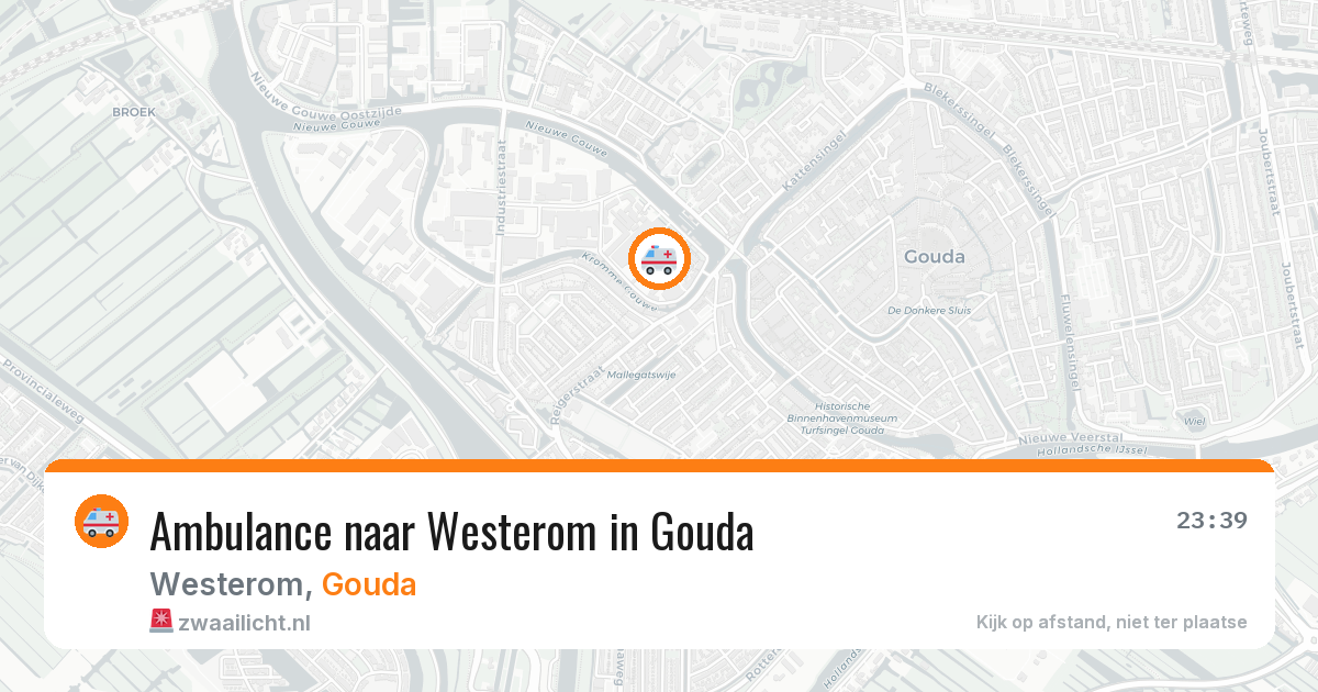 Ambulance naar Westerom in Gouda — 11 aug 2026