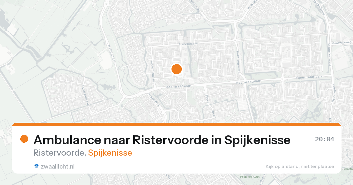 Ambulance naar Ristervoorde in Spijkenisse — 18 aug 2026