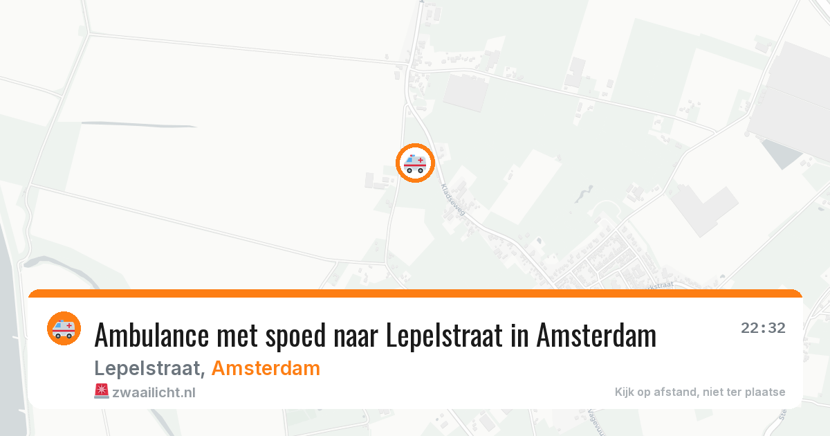 Ambulance met spoed naar Lepelstraat in Amsterdam — 13 aug 2026