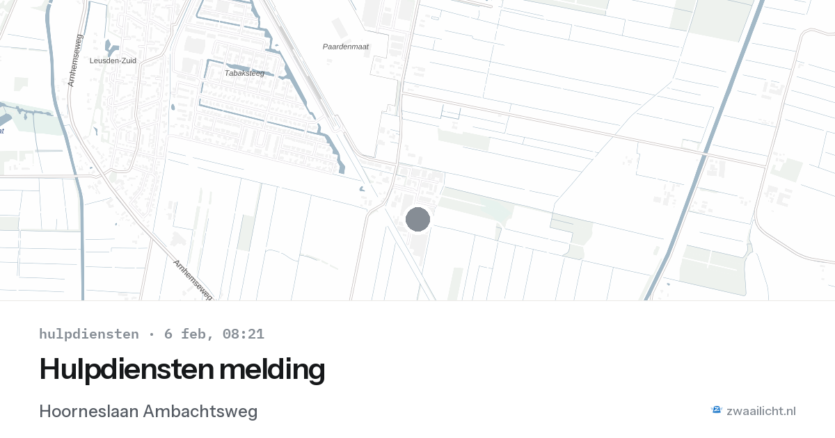 Hulpdiensten melding — 6 feb 2026