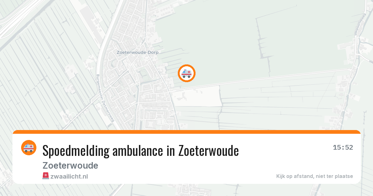 Spoedmelding ambulance in Zoeterwoude — 23 jan 2026