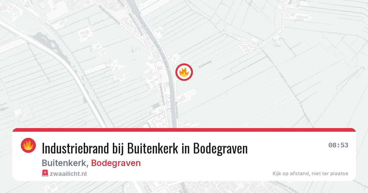 Industriebrand bij Buitenkerk in Bodegraven — 8 jun 2026