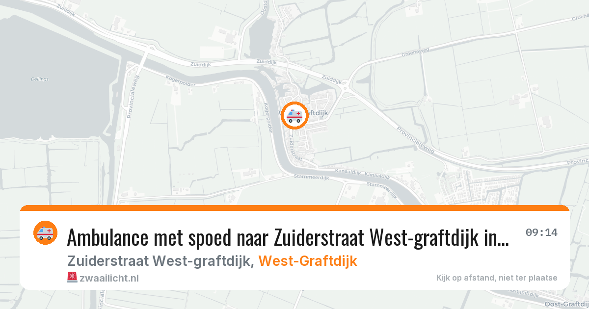 Ambulance met spoed naar Zuiderstraat West-graftdijk in West-Graftdijk — 17 jun 2026