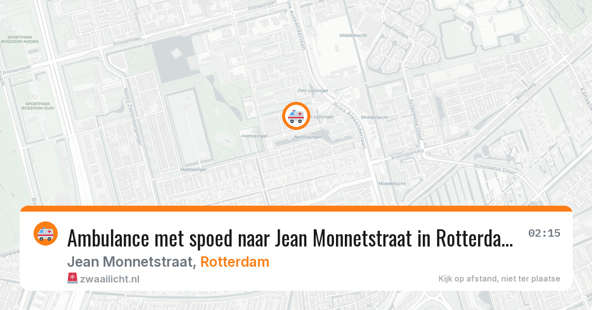 Ambulance met spoed naar Jean Monnetstraat in Rotterdam — 11 jun 2026