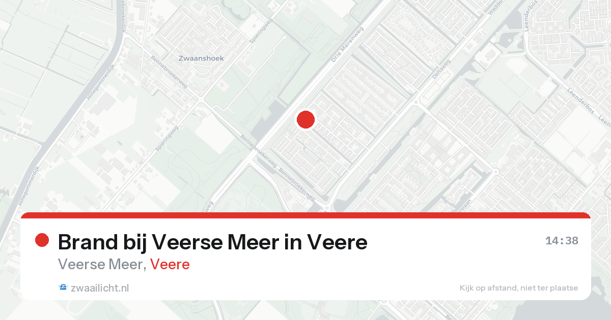 Brand bij Veerse Meer in Veere — 25 aug 2026