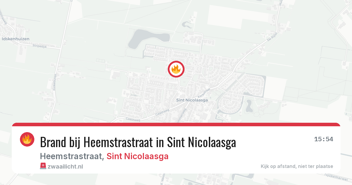 Brand bij Heemstrastraat in Sint Nicolaasga — 18 mei 2026