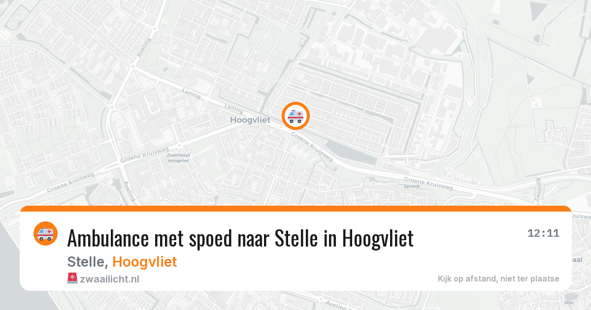 Ambulance met spoed naar Stelle in Hoogvliet — 18 mei 2026