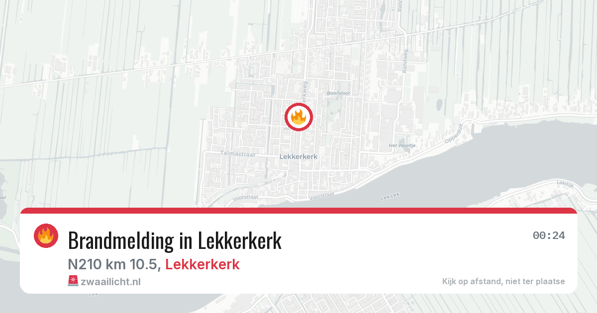 Brandmelding in Lekkerkerk — 27 jul 2026