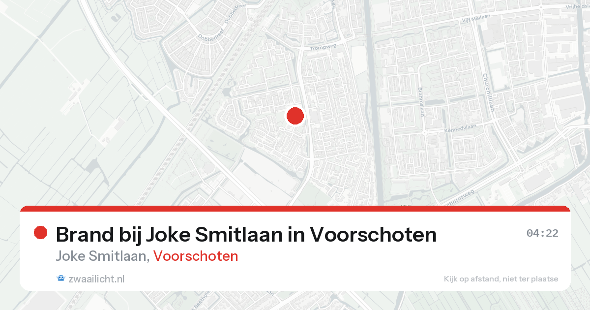Brand bij Joke Smitlaan in Voorschoten — 26 aug 2026
