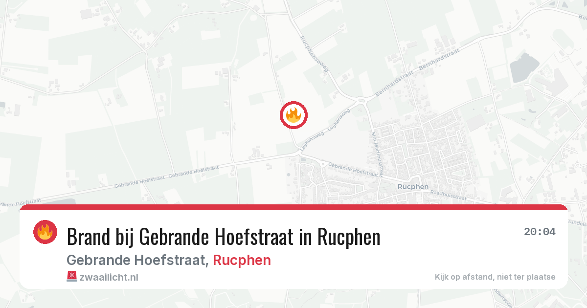 Brand bij Gebrande Hoefstraat in Rucphen — 18 mrt 2026