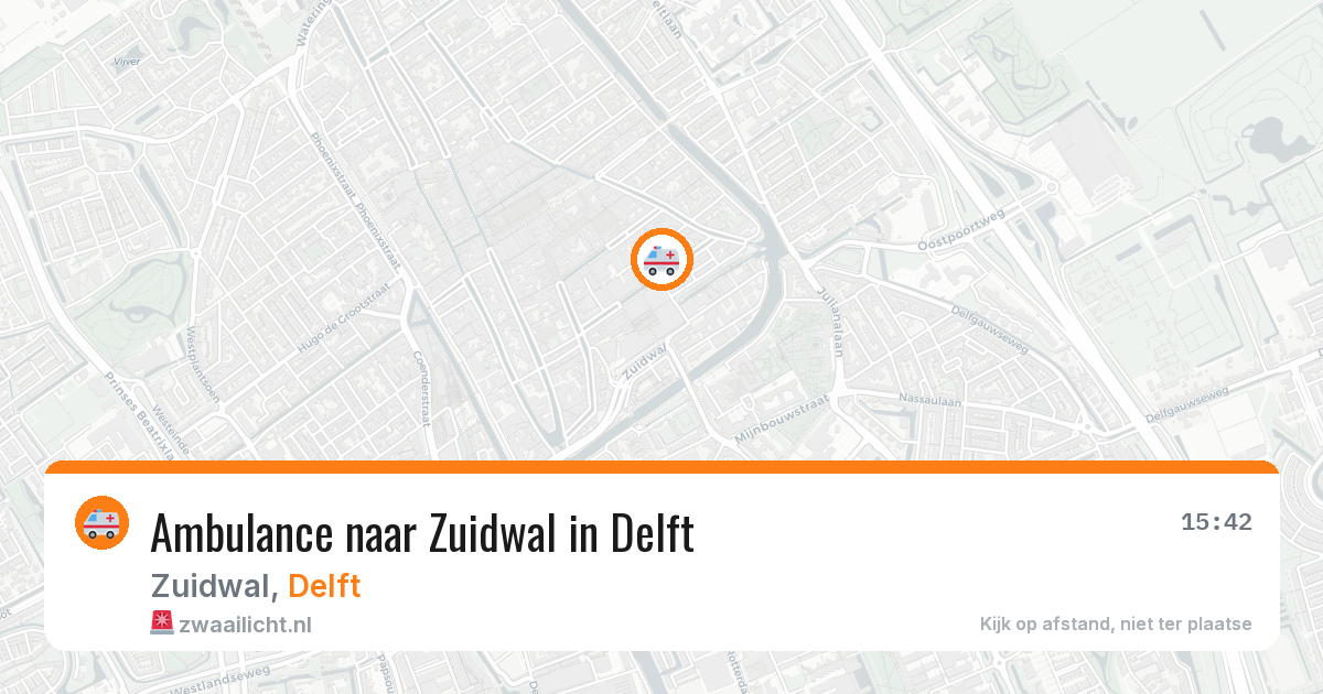 Ambulance naar Zuidwal in Delft — 19 mei 2026