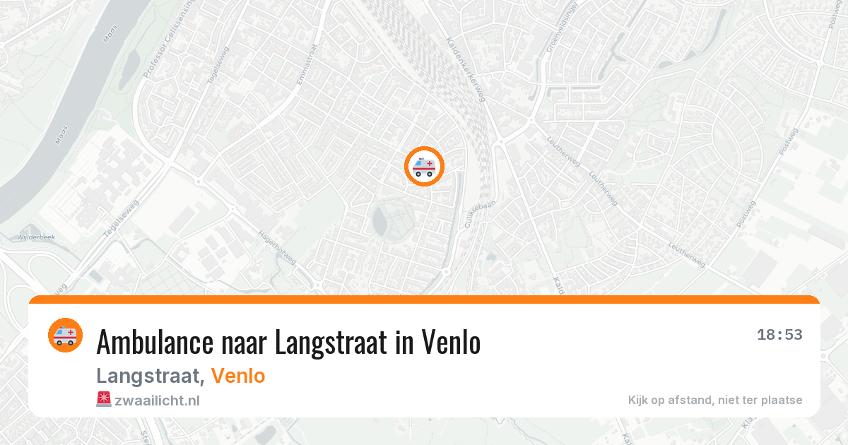 Ambulance naar Langstraat in Venlo — 26 jun 2026