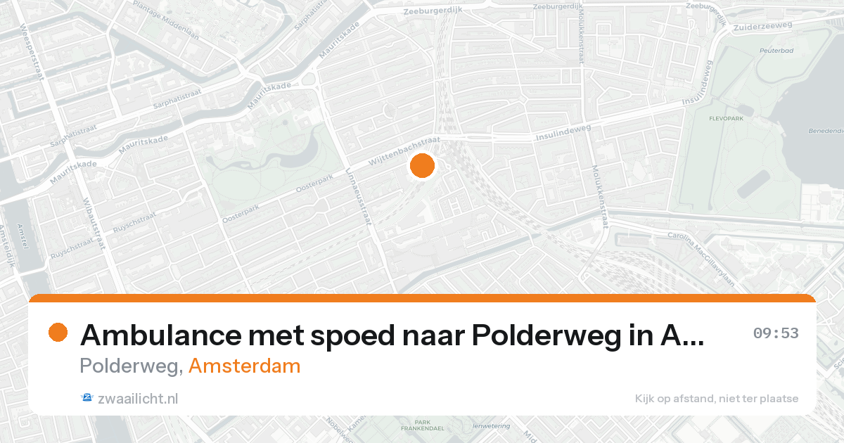Ambulance met spoed naar Polderweg in Amsterdam — 21 jul 2026