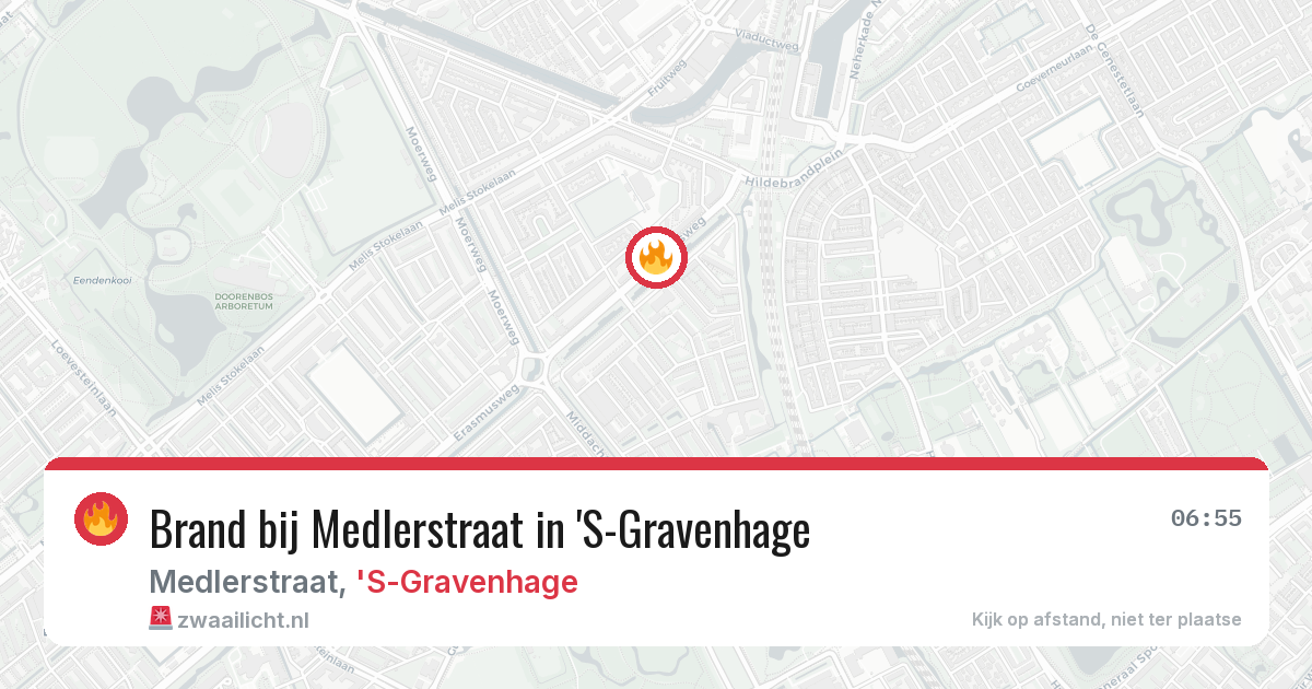 Brand bij Medlerstraat in 'S-Gravenhage — 7 mrt 2026