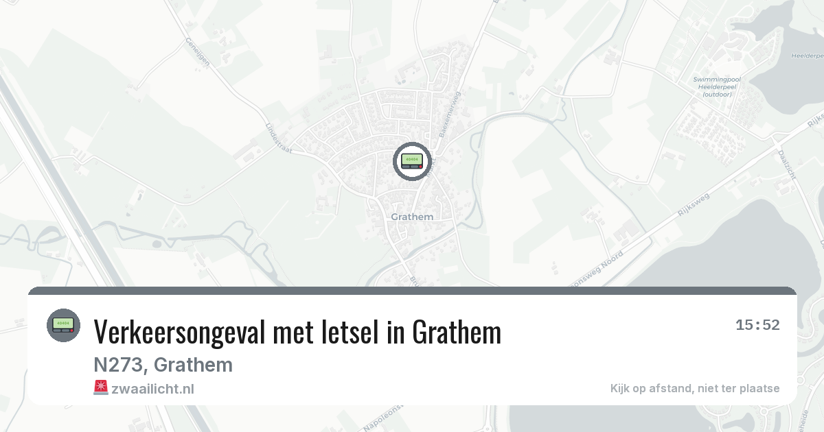 Verkeersongeval met letsel in Grathem — 20 mei 2026