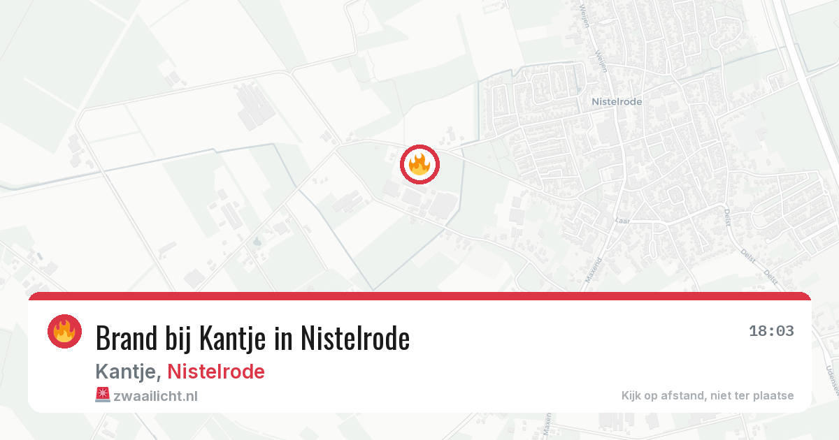 Brand bij Kantje in Nistelrode — 21 apr 2026